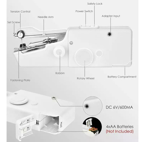 Máquina De Coser Manual Portátil Singer S Mini.