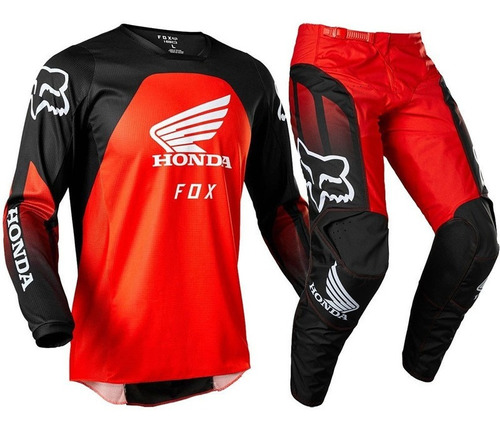Pantalones De Jersey De Motocross Fox Racing 180 Honda Negro
