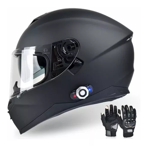 Casco De Motocicleta Bluetooth Integrado Dot Full Face