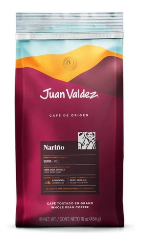 Café En Grano Juan Valdez Nariño Suave 454 Gr