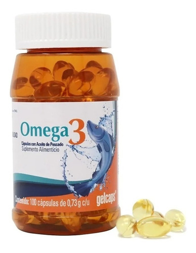 Omega 3 Con Aceite De Pescado C/100 Cápsulas Gelcaps