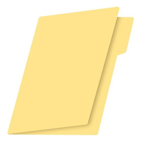 Folder Carta Paquete De 100pzas Color Amarillo Pastel