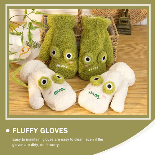 1 Par De Guantes Mullidos Con Dibujos Animados, Guantes CoLG