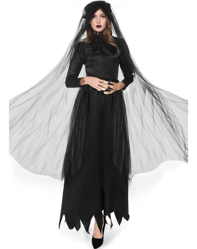 Traje De Escenario De Novia Vampiro De Halloween Para Mujer