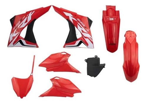 Kit Plasticos Crf230 2019 Rojo Para Moto 
