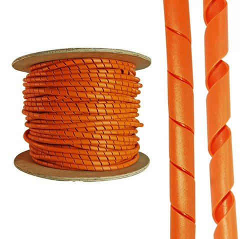 Guaina Organizador Laranja Espiral Tubo Tube Guia 12,4mm