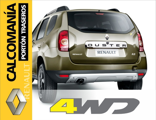 Calcomania Adhesivo Porton Trasero Renault Duster 4wd