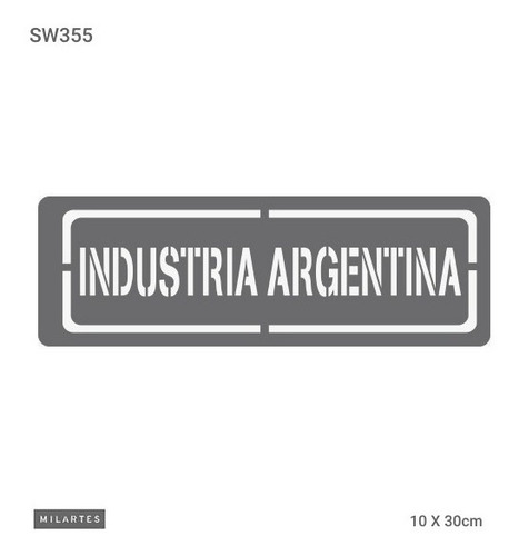 Imagen 1 de 1 de Mil Artes - Stencil Industria Argentina  - 10 X 30cm - Sw355