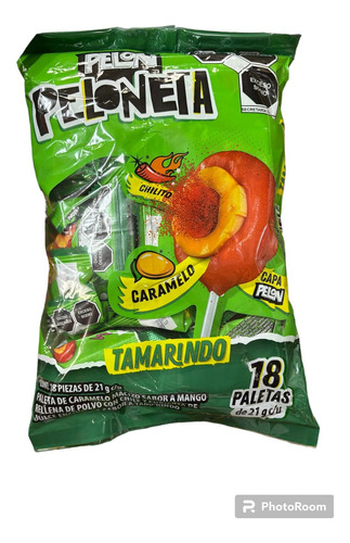 Paleta Pelon Peloneta Tamarindo 18pz