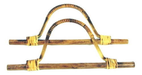 Bolsa De Bambú Con Asas De Madera Bolsa De Bambú Y Asa De Ma