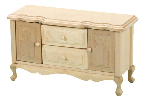 Gabinete De Casa De Muñecas De Madera Escala 1:12 Para