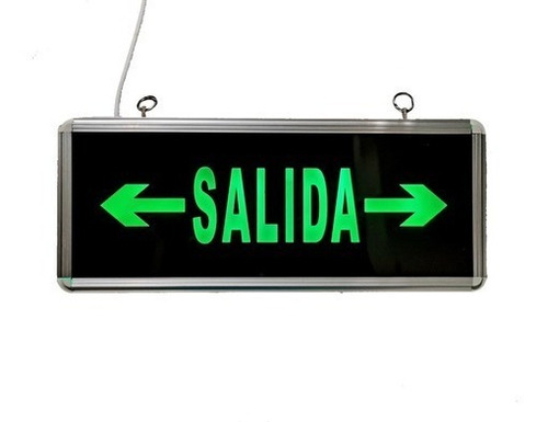 Imagen 1 de 5 de Cartel Led Luminoso De Salida De Emergencia Exit Alta Calida