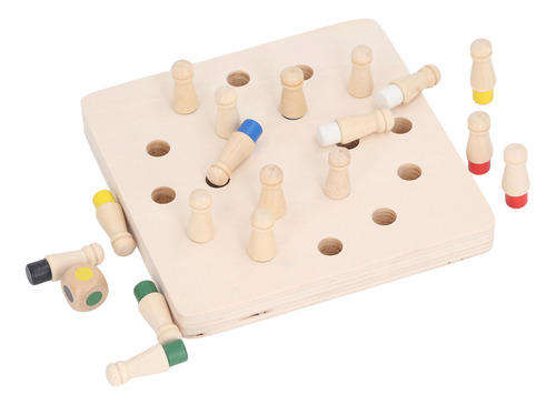 Juego De Mesa De Ajedrez Con Memoria De Madera Para Niños Pe