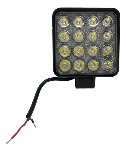 Faro Led Cuadrado 48w 16 Leds Blanco 4x4 Auto Iael Ial-48c