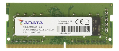 Memoria Ram Premier Color Verde 8gb 1 Adata Ad4s266638g19-s