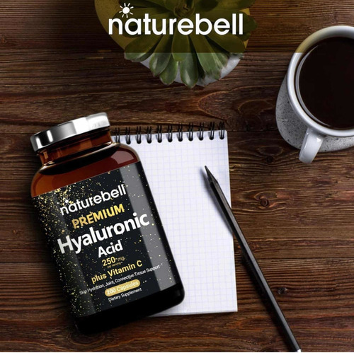 Ácido Hialuronico Premium 250mg (200 Cápsulas) + Vitamina C Sabor Sin Sabor