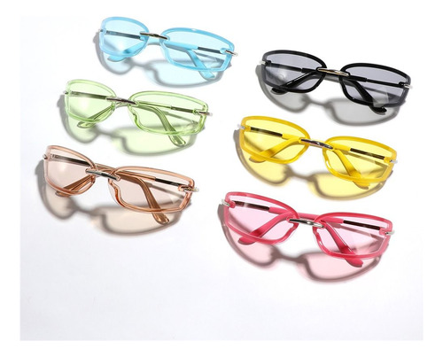 Gafas De Sol Y2k, Coloridas, Envolventes, Unisex