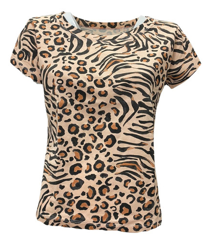 Blusa Estampada Feminina Adulto Viscose Com Elastano