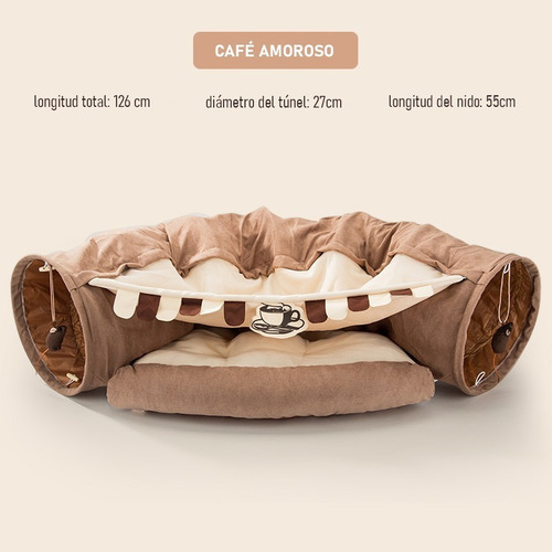 Túnel Plegable Con Cama Y Hamaca Para Gato
