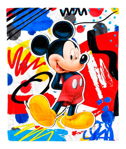 Cobertor Frazada Serenity Disney - Providencia Color Multicolor Diseño De La Tela Mickey Colors
