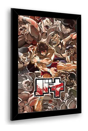 Quadro Decorativo Baki Hanma The Grappler Anime 23x33cm Quadro Decorativo Baki Hanma The Grappler Anime 23x33cm