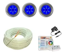 Comprar Kit Iluminação Piscina 3 Refletores Led Rgb + Cabo Manga 30m