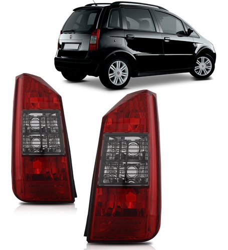 Par Lanterna Idea 2005 A 2010 Com Grade Preta Fumê