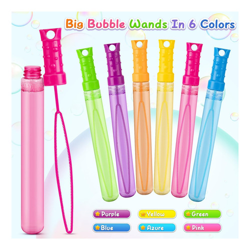 Pacote Com 48 Varinhas Big Bubble A Granel Em 6 Cores, Ideai