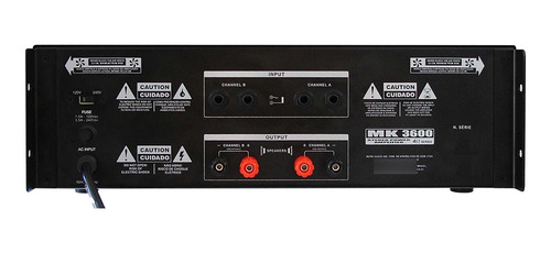 Amplificador De Potência Mark Audio 600 W Rms - Mk 3600