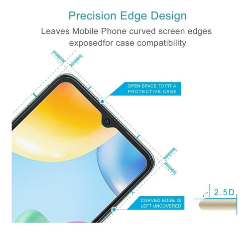 Imagen 4 de 4 de Xiaomi Redmi 10c Lámina Protectora Pantalla Vidrio Templado