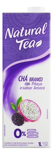Chá Branco Pitaya e Amora Zero Açúcar Natural Tea Caixa 1l