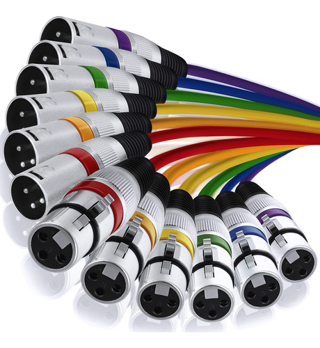 Cables P/ Micrófono Gearit 15 Metros, Xlr A Xlr X6 Uni.