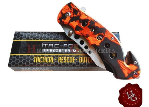 Imagen 4 de 7 de Cortapluma Tac Force Tf-498rc Tactica Rescate Inox Navaja