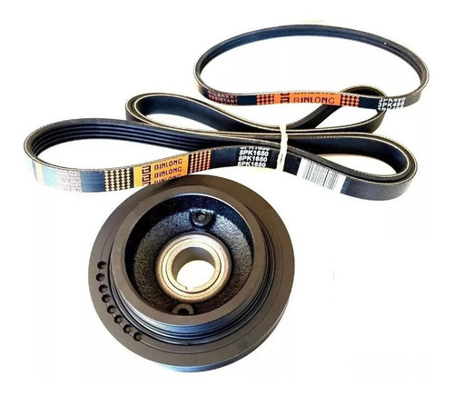 Kit Polia Virabrequim Tracker 2.0 16v A Partir 2006 A 2009
