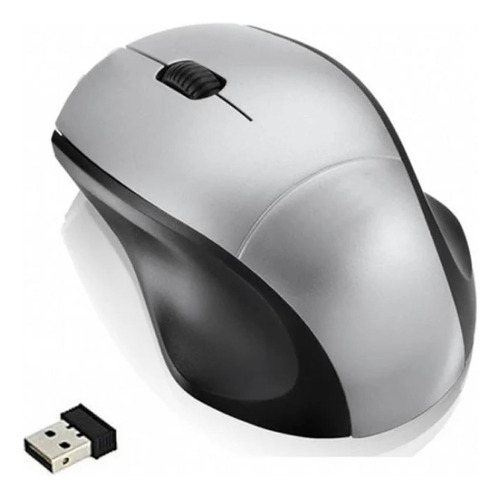 Mini Mouse Wireless S/ Fio 2.4ghz 10 Metros Usb Notebook Pc Cor Prateado