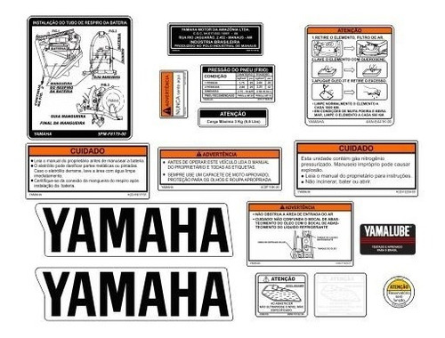 Adesivos Advertencia Antiga Yamaha Dt 200  Dt 200r Dt200