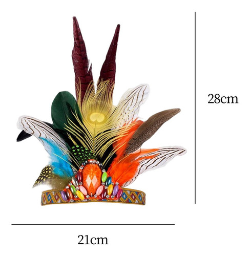 Diadema De Plumas Tocado Banda For El Cabello Niños