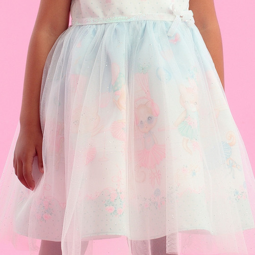 Imagem 3 de 4 de Vestido De Festa Infantil Gatinha Ballet Petit Cherie 22130