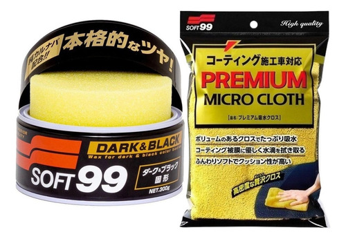 Cera De Carnaúba Soft 99 Dark Black 300g + Toalha De Fibra