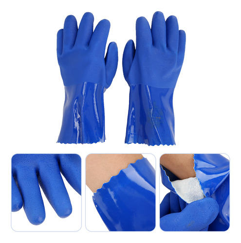 Guantes De Resistencia Química, Guantelete De Pvc, Tejidos C