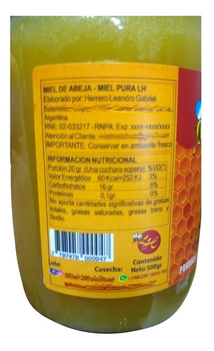 Miel Pura 100% Miskihue De Pradera Multifloral Suave 500 Gr