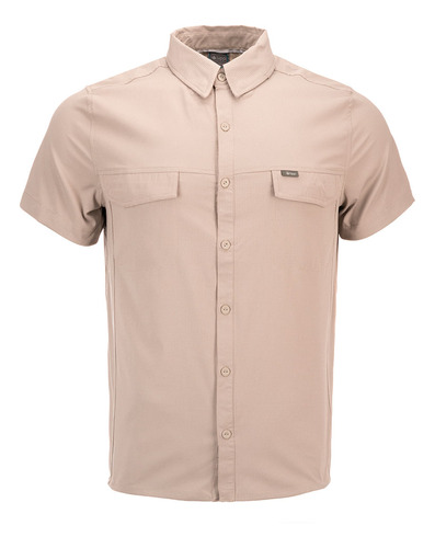 Camisa Hombre Rosselot Q-dry Short Sleeve Shirt Taupe Lippi