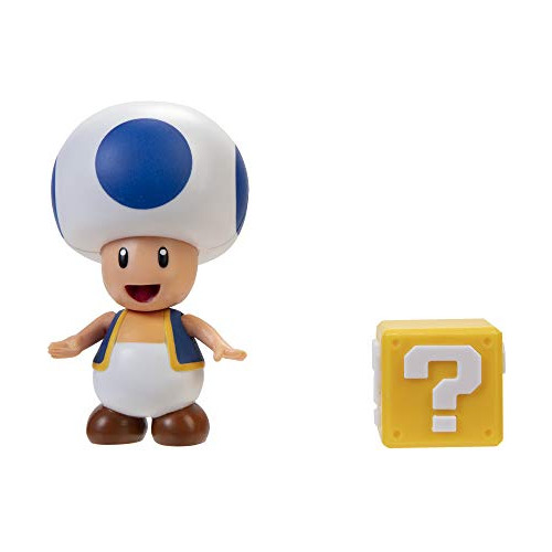 Super Mario Azul Toad 4  Figura De Acción De Juguete Hf5gf