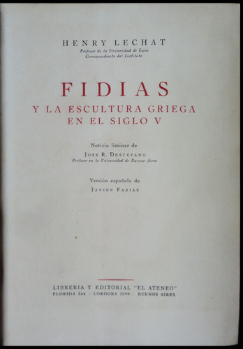 Fidias Y La Escultura Griega En Siglo V Henry Lecha 49n 185