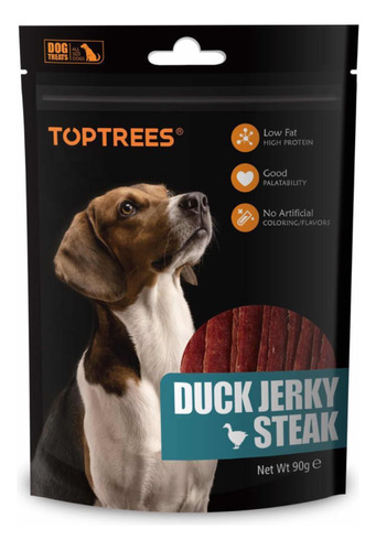 Snack Para Perros Toptrees Premium Pato X 5 Unidades 90g C/u