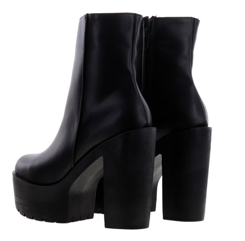 Imagen 4 de 4 de Botines Botas Mujer De Tacón Alto Con Plataforma Moda