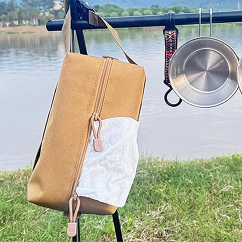 Caja De Pañuelos Húmedos Para Acampar Al Aire Marrón
