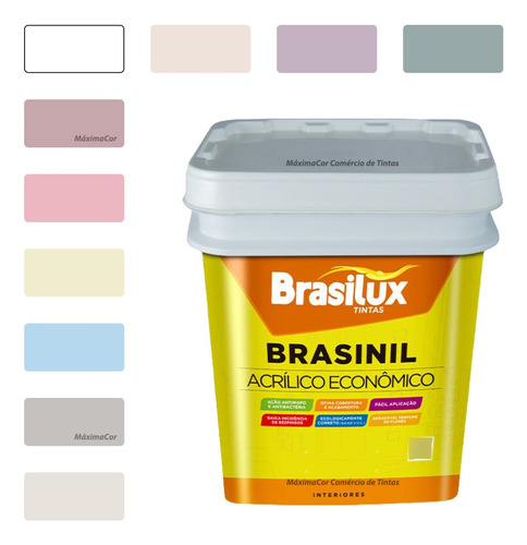 Tinta Econômica Antimofo Látex Brasilux 3,2l Cor Papel Picado
