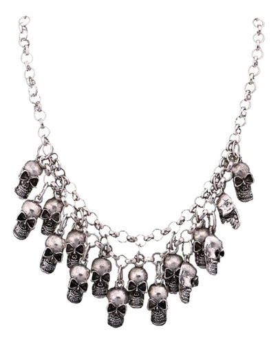 Collar De Calavera Punk For Mujer