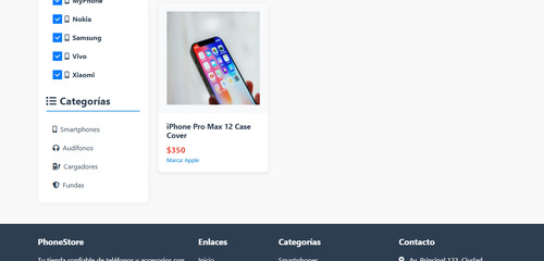 Sistema Venta Accesorios Telefonos Online Productos Pedidos